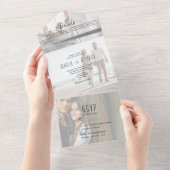 Invitation Tout En Un Mariage de collection photo moderne (Déchirure)