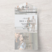 Invitation Tout En Un Mariage de collection photo moderne (À l'intérieur)