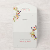 Invitation Tout En Un Mariage de couronne de Fleur sauvage de bois exoti (Dehors)