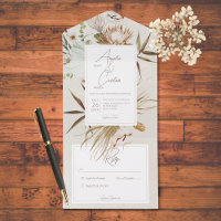 Mariage de crème à cadre fleuri de Boho séché neut
