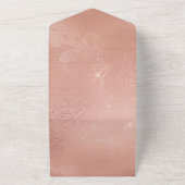 Invitation Tout En Un Mariage de dentelle rose Glam (Dehors)