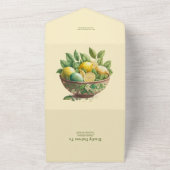 Invitation Tout En Un Mariage de destination Citron agrumes aquarelle (Dehors)