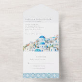 Invitation Tout En Un Mariage de destination méditerranéenne (À l'intérieur)