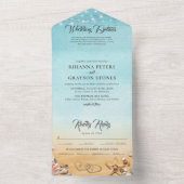 Invitation Tout En Un Mariage de destination plage (À l'intérieur)