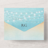 Invitation Tout En Un Mariage de destination sur la plage (Verso)