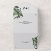 Invitation Tout En Un Mariage de fleurs tropicales (Dehors)