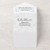 Invitation Tout En Un Mariage de flocon de neige d'hiver (Dehors)