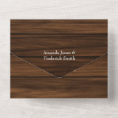 Invitation Tout En Un Mariage de forêt rustique aquarelle (Verso)