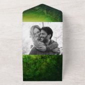 Invitation Tout En Un Mariage de forêt verte enchantée (Dehors)
