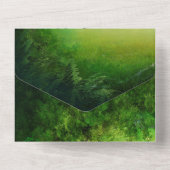 Invitation Tout En Un Mariage de forêt verte enchantée (Verso)