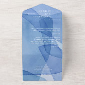 Invitation Tout En Un Mariage de formes d'aquarelles modernes (Dehors)