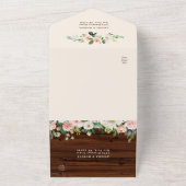 Invitation Tout En Un Mariage de germe de bois rustique (Dehors)