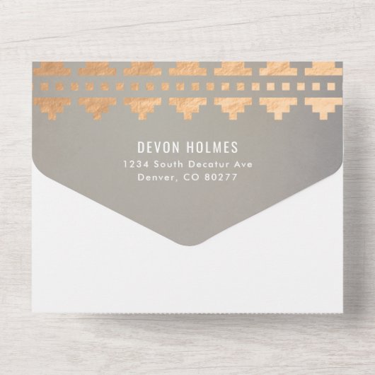 Invitation Tout En Un Mariage de Gleam sud-ouest (Verso)