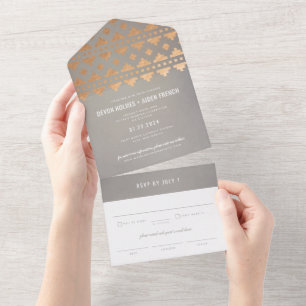 Invitation Tout En Un Mariage de Gleam sud-ouest