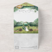 Invitation Tout En Un Mariage de la forêt rustique (Dehors)