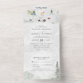 Invitation Tout En Un Mariage de la forêt rustique (À l'intérieur)