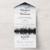 Invitation Tout En Un Mariage de la nature de la forêt d'épinette brune (À l'intérieur)