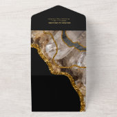 Invitation Tout En Un Mariage de la Parties scintillant de la géode d'âg (Dehors)