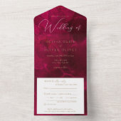 Invitation Tout En Un Mariage de la passion bourguignonne (À l'intérieur)