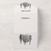 Invitation Tout En Un Mariage de l'église gothique (Dehors)