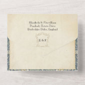 Invitation Tout En Un Mariage de l'ère Regency (Verso)