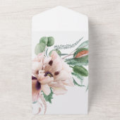 Invitation Tout En Un Mariage de l'eucalyptus rose bohème (Dehors)