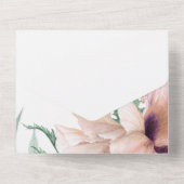 Invitation Tout En Un Mariage de l'eucalyptus rose bohème (Verso)