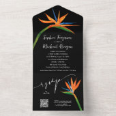 Invitation Tout En Un Mariage de l'Oiseau du Paradis (À l'intérieur)