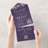 Invitation Tout En Un Mariage de lumière de chaîne de caractères Mason J (Déchirure)