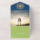 Invitation Tout En Un Mariage de Mandala d'or d'été (Dehors)