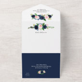 Invitation Tout En Un mariage de marine et de brouillard (Dehors)