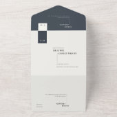 INVITATION TOUT EN UN MARIAGE DE MONOGRAMME BLANC NOIR SCANDI MINIMAL (Dehors)