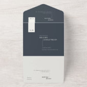 INVITATION TOUT EN UN MARIAGE DE MONOGRAMME BLANC NOIR SCANDI MINIMAL TO (Dehors)