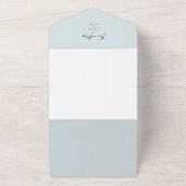 Invitation Tout En Un Mariage de monogramme de bois d'aquarelle (Dehors)