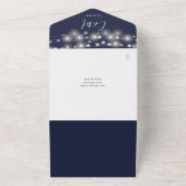 Invitation Tout En Un Mariage de monogramme de code QR (Dehors)