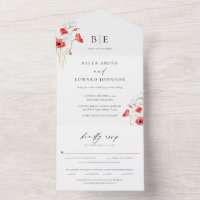 Mariage de Monogramme Fleur sauvage de Poppy