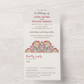 Invitation Tout En Un Mariage de Motif de mandala géométrique classique (À l'intérieur)