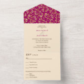 Invitation Tout En Un Mariage de nuit de Magenta Winter (À l'intérieur)