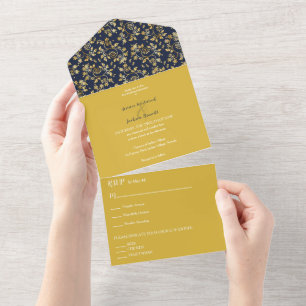 Invitation Tout En Un Mariage de nuit d'hiver