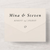 Invitation Tout En Un Mariage de papillons rustiques (Verso)