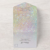 Invitation Tout En Un Mariage de Parties scintillant Holographique moder (Dehors)