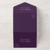 Invitation Tout En Un Mariage de Parties scintillant moderne en argent f (Dehors)