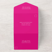 Invitation Tout En Un Mariage de Parties scintillant Ombre rose chaud (Dehors)