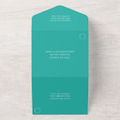 Invitation Tout En Un Mariage de Parties scintillant turquoise Turquoise (Dehors)