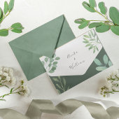 Invitation Tout En Un Mariage de photos de la forêt d'Eucalyptus