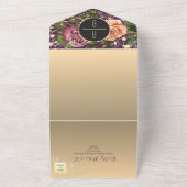 Invitation Tout En Un Mariage de photos violettes (Dehors)