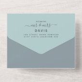 Invitation Tout En Un Mariage de plage bohème élégant (Verso)