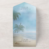 Invitation Tout En Un Mariage de plage tropicale (Dehors)
