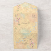 Invitation Tout En Un Mariage de prairie Fleur sauvage de bois de Whimsi (Dehors)