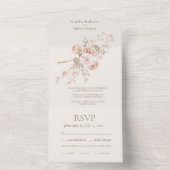 Invitation Tout En Un Mariage de prairie Fleur sauvage lunaire (À l'intérieur)